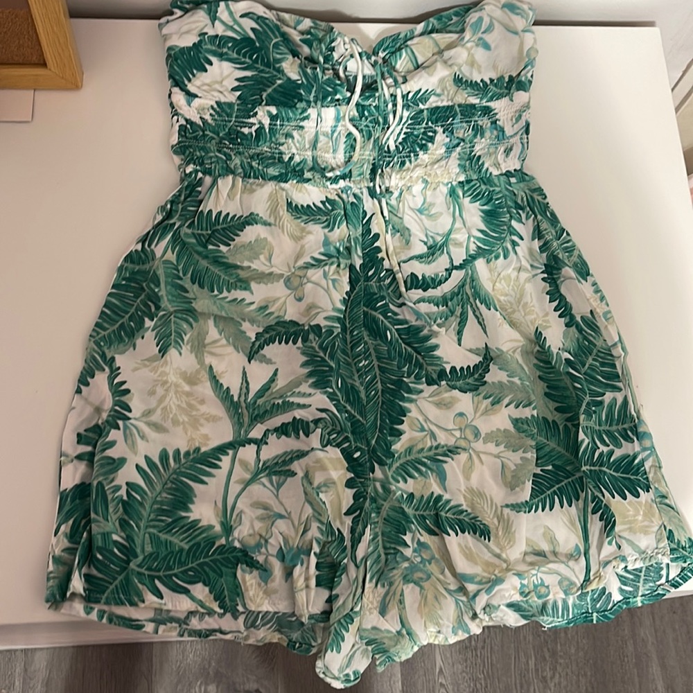 leaf themed romper